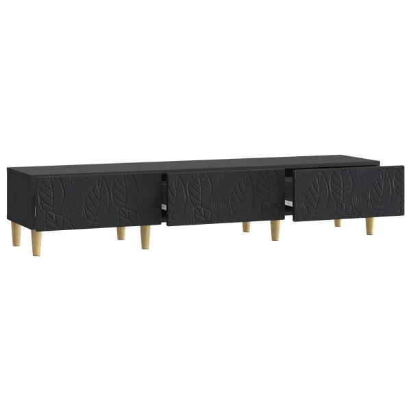 TV-Schränk 147 x 34,5 x 30 cm Schwarz Holzwerkstoff