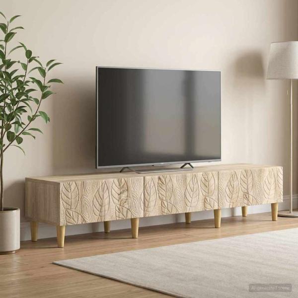 TV-Schränk 147 x 34,5 x 30 cm Sonoma-Eiche Holzwerkstoff