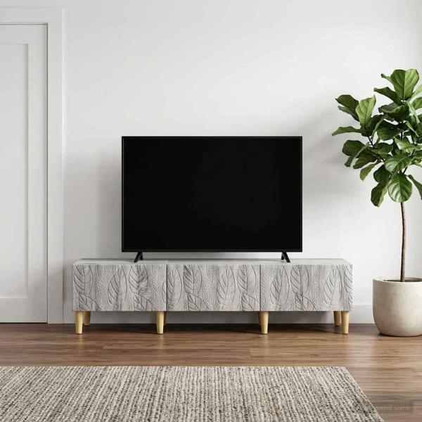 TV-Schränk 147 x 34,5 x 30 cm Grau Sonoma Holzwerkstoff