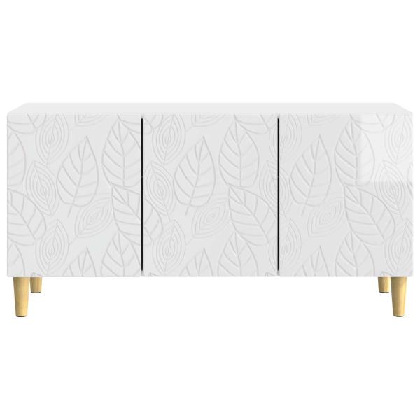 TV-Schränk 99 x 34,5 x 50 cm Hochglanz Weiß Holzwerkstoff