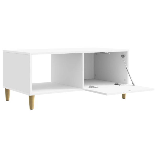 Couchtisch Hochglanz Weiß 90 x 50 x 40 cm Holzwerkstoff