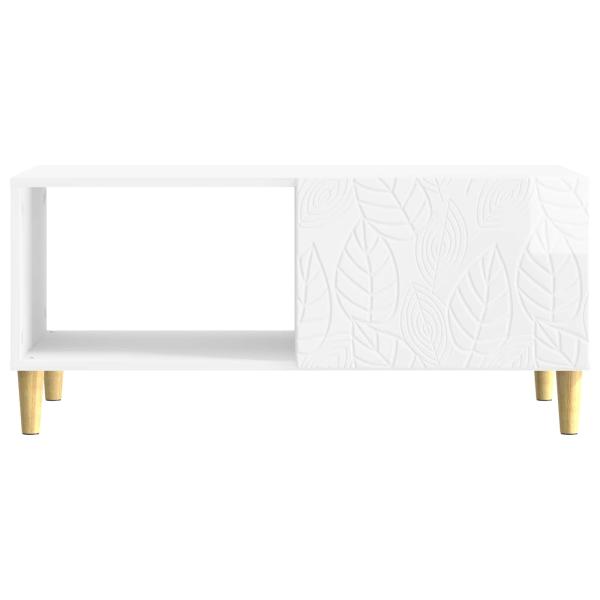 Couchtisch Hochglanz Weiß 90 x 50 x 40 cm Holzwerkstoff