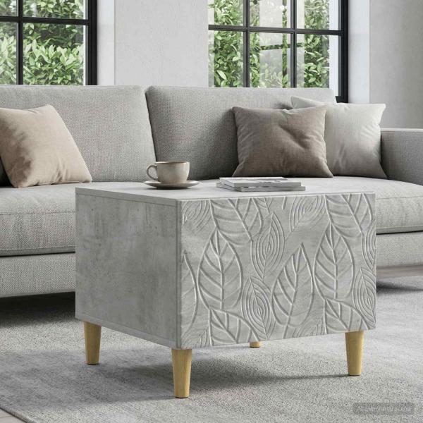 ARDEBO.de - Couchtisch Betongrau 50 x 49 x 40 cm Holzwerkstoff