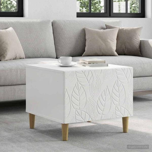 ARDEBO.de - Couchtisch Hochglanz Wei? 50 x 49 x 40 cm Holzwerkstoff