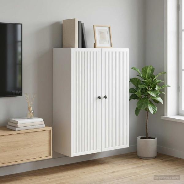 ARDEBO.de - Wandschrank Weiß 66 x 34,5 x 90 cm Holzwerkstoff