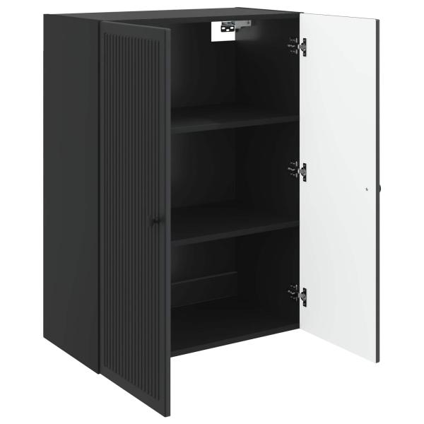 Wandschrank Schwarz 66 x 34,5 x 90 cm Holzwerkstoff