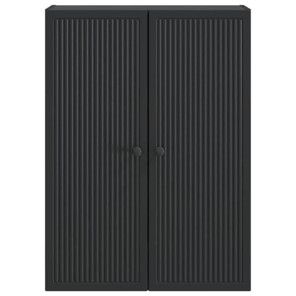 Wandschrank Schwarz 66 x 34,5 x 90 cm Holzwerkstoff