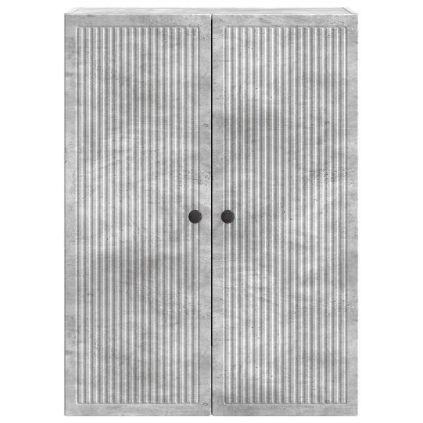 Wandschrank Betongrau 66 x 34,5 x 90 cm Holzwerkstoff