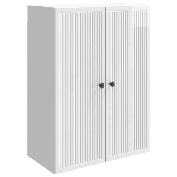Wandschrank Hochglanz Wei? 66 x 34,5 x 90 cm Holzwerkstoff