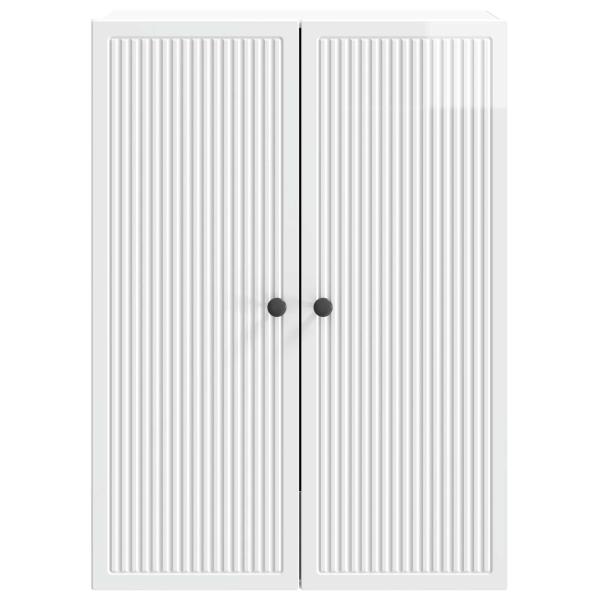 Wandschrank Hochglanz Wei? 66 x 34,5 x 90 cm Holzwerkstoff