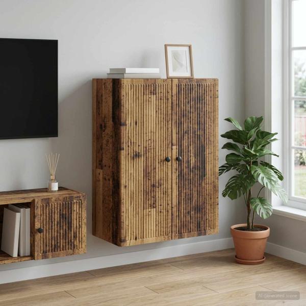 ARDEBO.de - Wandschrank Altholz 66 x 34,5 x 90 cm Holzwerkstoff