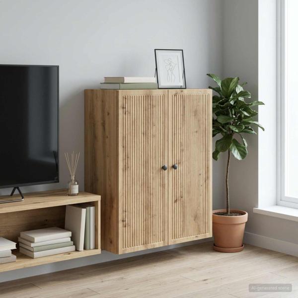 ARDEBO.de - Wandschrank 66 x 34,5 x 90 cm Holzwerkstoff Artisan-Eiche