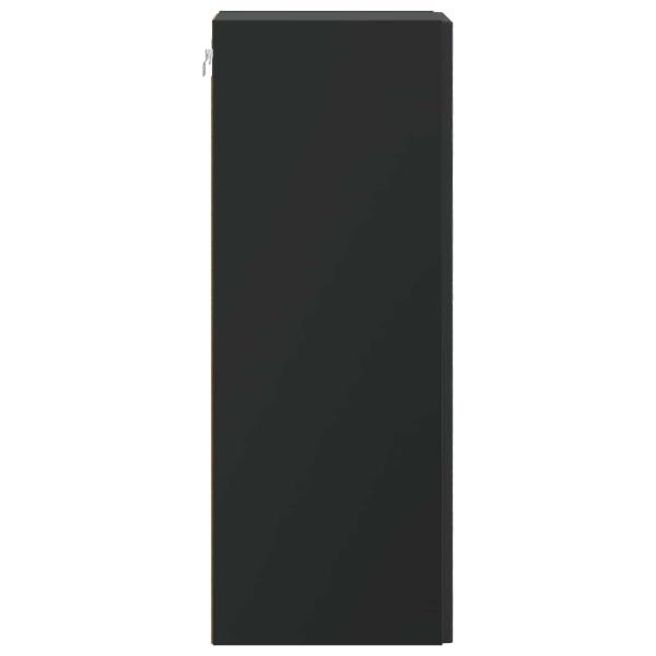 Wandschrank Schwarz 33 x 34,5 x 90 cm Holzwerkstoff