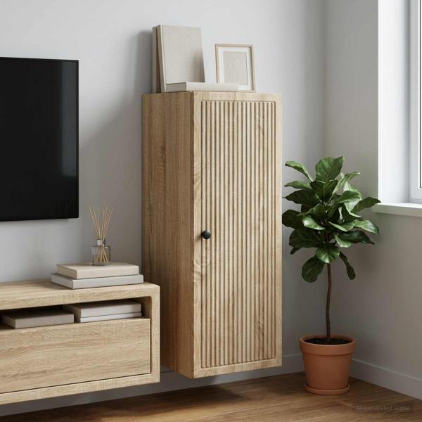 ARDEBO.de - Wandschrank Sonoma-Eiche 33 x 34,5 x 90 cm Holzwerkstoff