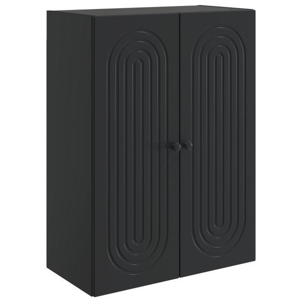 Wandschrank Schwarz 66 x 34,5 x 90 cm Holzwerkstoff