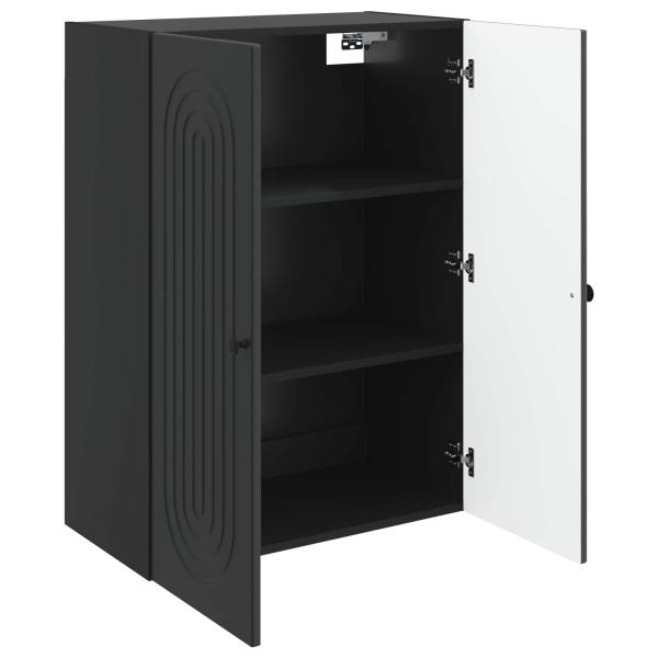 Wandschrank Schwarz 66 x 34,5 x 90 cm Holzwerkstoff