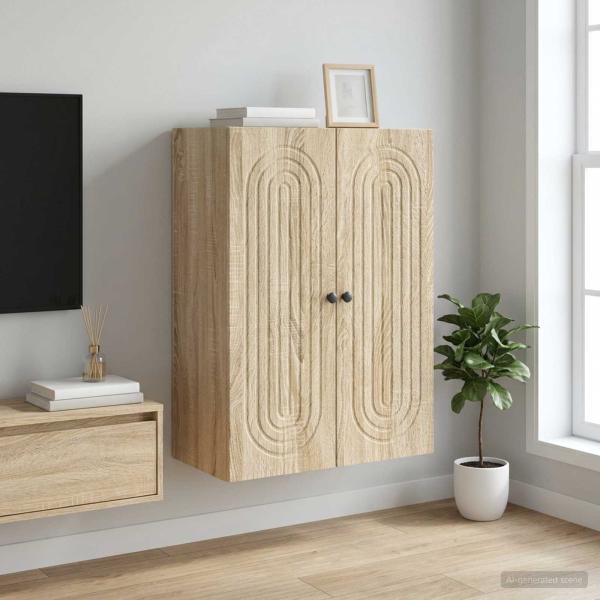 ARDEBO.de - Wandschrank Sonoma-Eiche 66 x 34,5 x 90 cm Holzwerkstoff