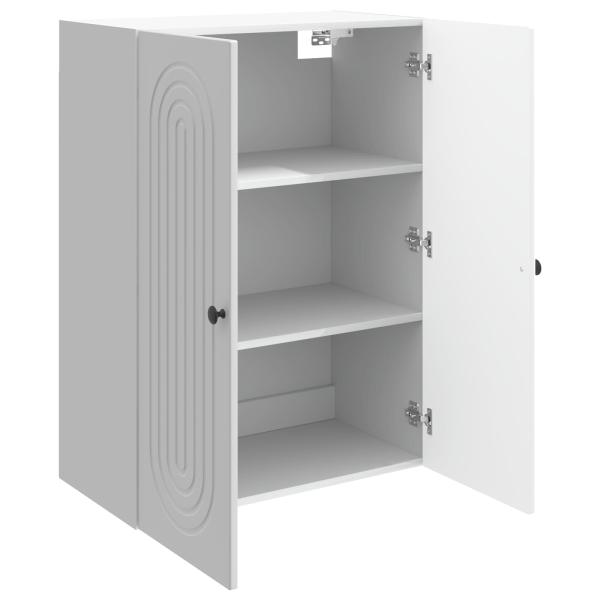 Wandschrank 66 x 34,5 x 90 cm Holzwerkstoff Hochglanz-Weiß