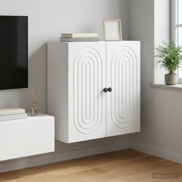 ARDEBO.de - Wandschrank Weiß 59 x 31 x 60 cm Holzwerkstoff