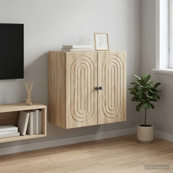 ARDEBO.de - Wandschrank Sonoma-Eiche 59 x 31 x 60 cm Holzwerkstoff