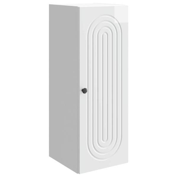 Wandschrank 33 x 34,5 x 90 cm Holzwerkstoff Hochglanz-Wei?