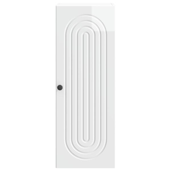 Wandschrank 33 x 34,5 x 90 cm Holzwerkstoff Hochglanz-Wei?