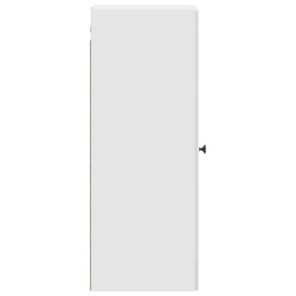 Wandschrank 33 x 34,5 x 90 cm Holzwerkstoff Hochglanz-Wei?