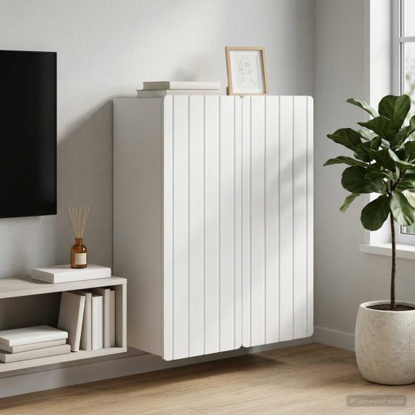 ARDEBO.de - Wandschrank Weiß 66 x 34,5 x 92 cm Holzwerkstoff