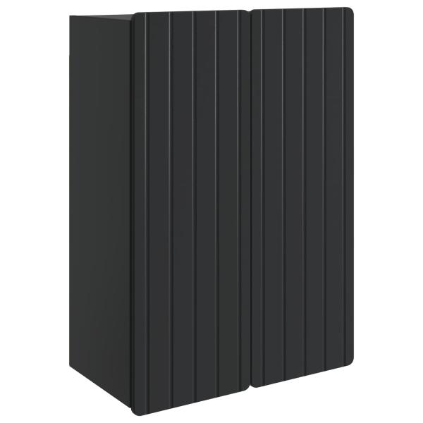 Wandschrank Schwarz 66 x 34,5 x 92 cm Holzwerkstoff