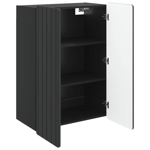 Wandschrank Schwarz 66 x 34,5 x 92 cm Holzwerkstoff