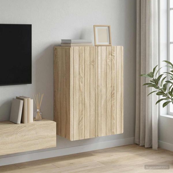 ARDEBO.de - Wandschrank Sonoma-Eiche 66 x 34,5 x 92 cm Holzwerkstoff