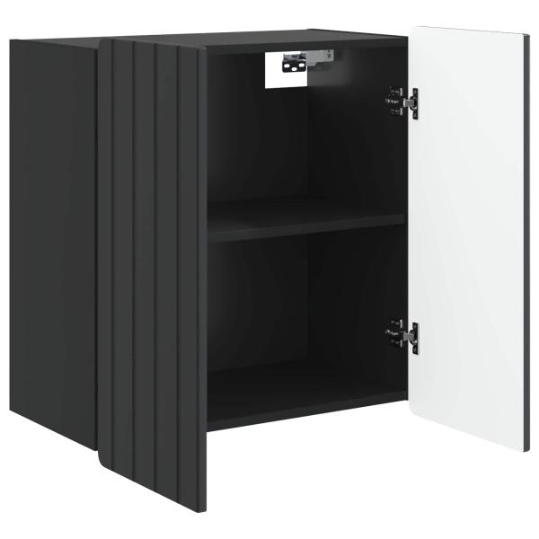 Wandschrank Schwarz 59 x 31 x 64 cm Holzwerkstoff