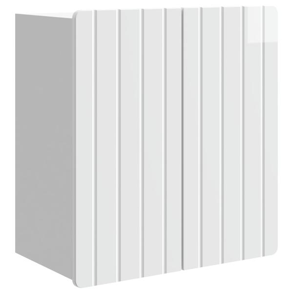 Wandschrank Hochglanz Weiß 59 x 31 x 64 cm Holzwerkstoff
