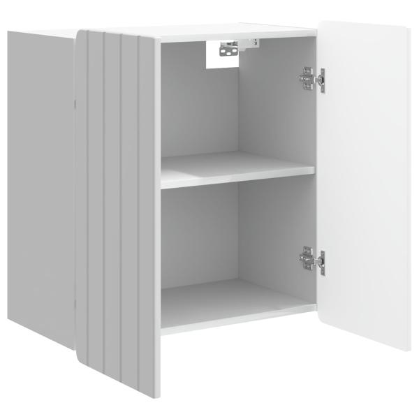 Wandschrank Hochglanz Weiß 59 x 31 x 64 cm Holzwerkstoff