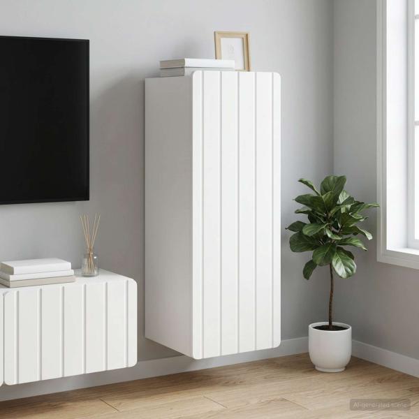 ARDEBO.de - Wandschrank Weiß 33 x 34,5 x 94 cm Holzwerkstoff