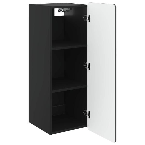 Wandschrank Schwarz 33 x 34,5 x 94 cm Holzwerkstoff