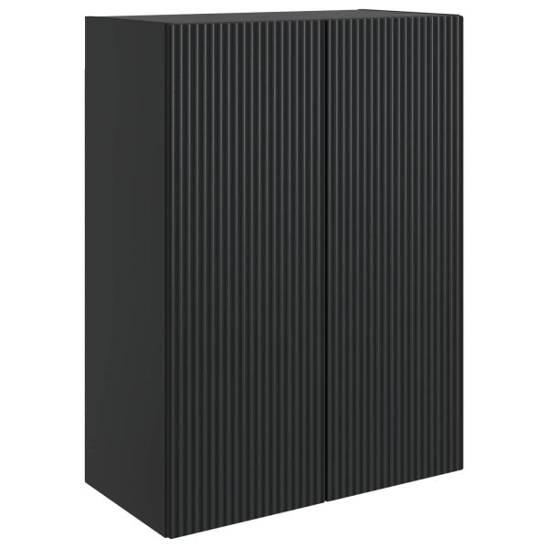 Wandschrank 66 x 34,5 x 90 cm Holzwerkstoff Schwarz