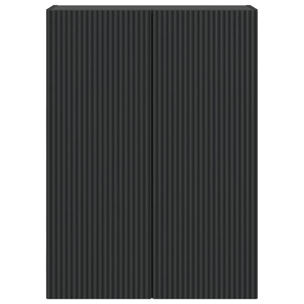 Wandschrank 66 x 34,5 x 90 cm Holzwerkstoff Schwarz