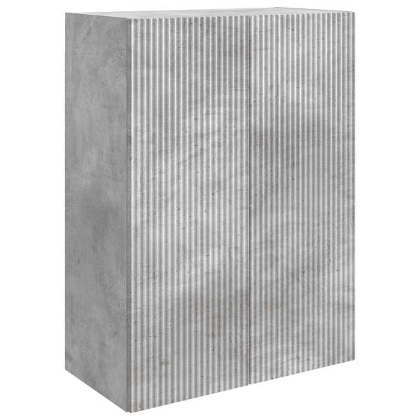 Wandschrank 66 x 34,5 x 90 cm Holzwerkstoff Betongrau
