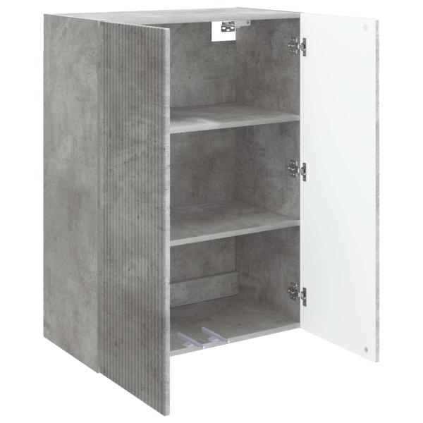Wandschrank 66 x 34,5 x 90 cm Holzwerkstoff Betongrau