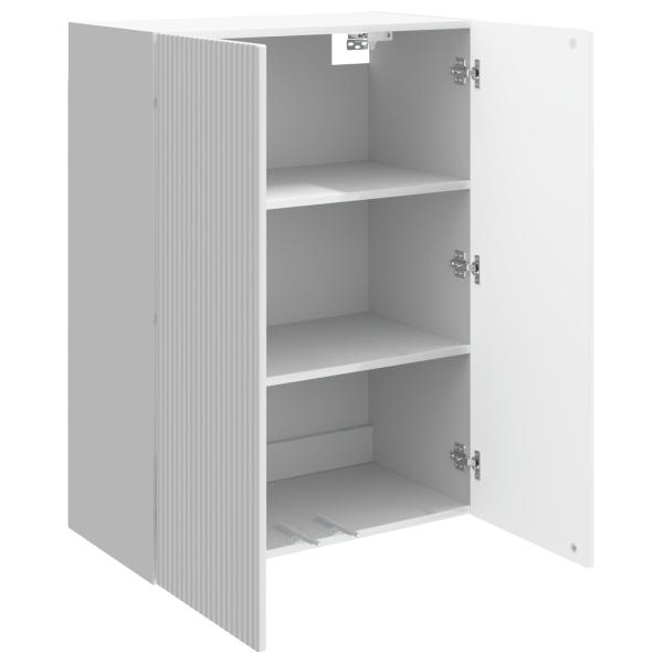 Wandschrank 66 x 34,5 x 90 cm Holzwerkstoff Hochglanz Weiß