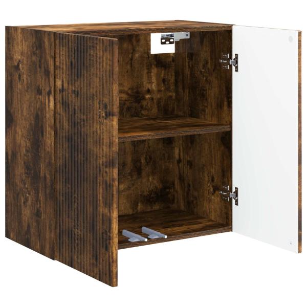 Wandschrank 59 x 31 x 60 cm Holzwerkstoff Räuchereiche