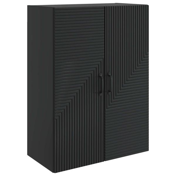 Wandschrank Schwarz 66 x 34,5 x 90 cm Holzwerkstoff