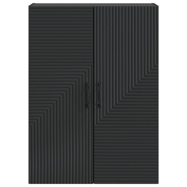 Wandschrank Schwarz 66 x 34,5 x 90 cm Holzwerkstoff