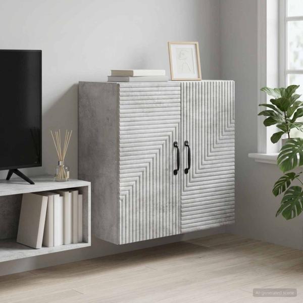 ARDEBO.de - Wandschrank Betongrau 59 x 31 x 60 cm Holzwerkstoff