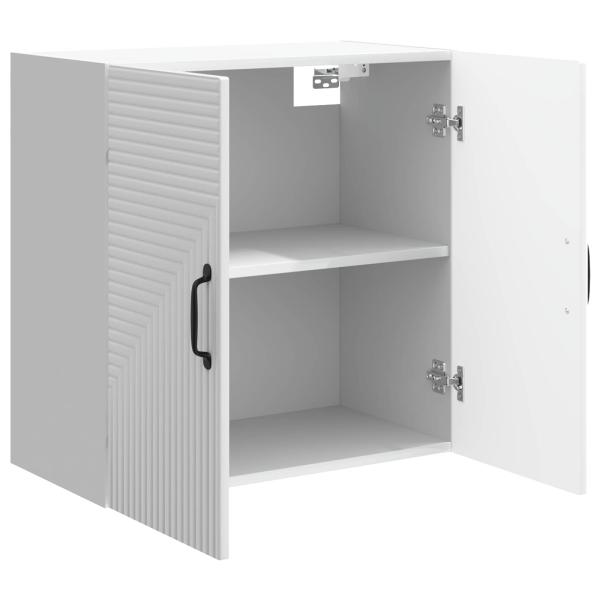 Wandschrank Hochglanz Weiß 59 x 31 x 60 cm Holzwerkstoff