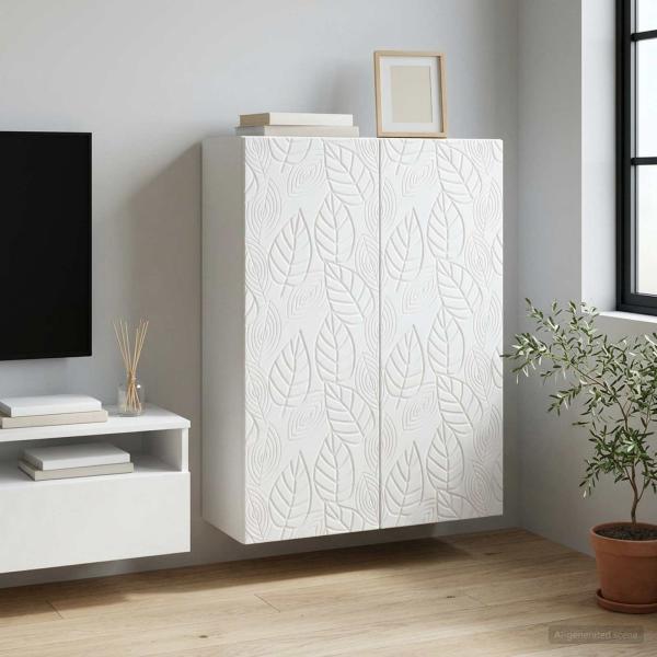 ARDEBO.de - Wandschrank Weiß 66 x 34,5 x 90 cm Holzwerkstoff