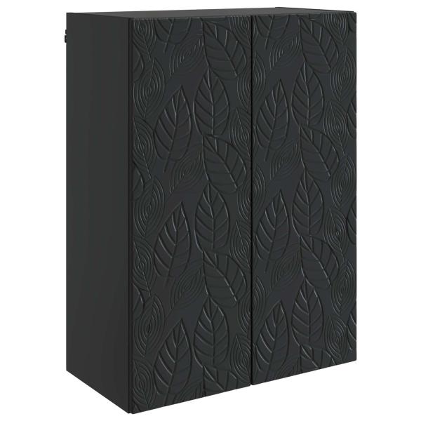 Wandschrank 66 x 34,5 x 90 cm Holzwerkstoff Schwarz