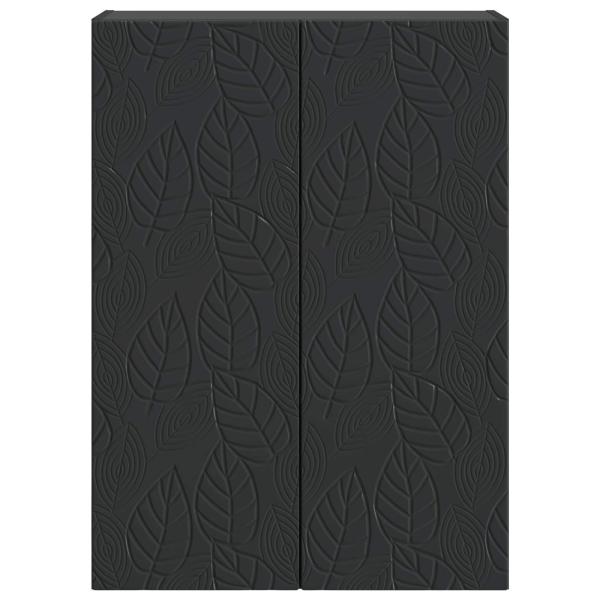 Wandschrank 66 x 34,5 x 90 cm Holzwerkstoff Schwarz