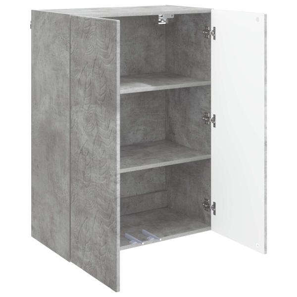 Wandschrank 66 x 34,5 x 90 cm Holzwerkstoff Betongrau
